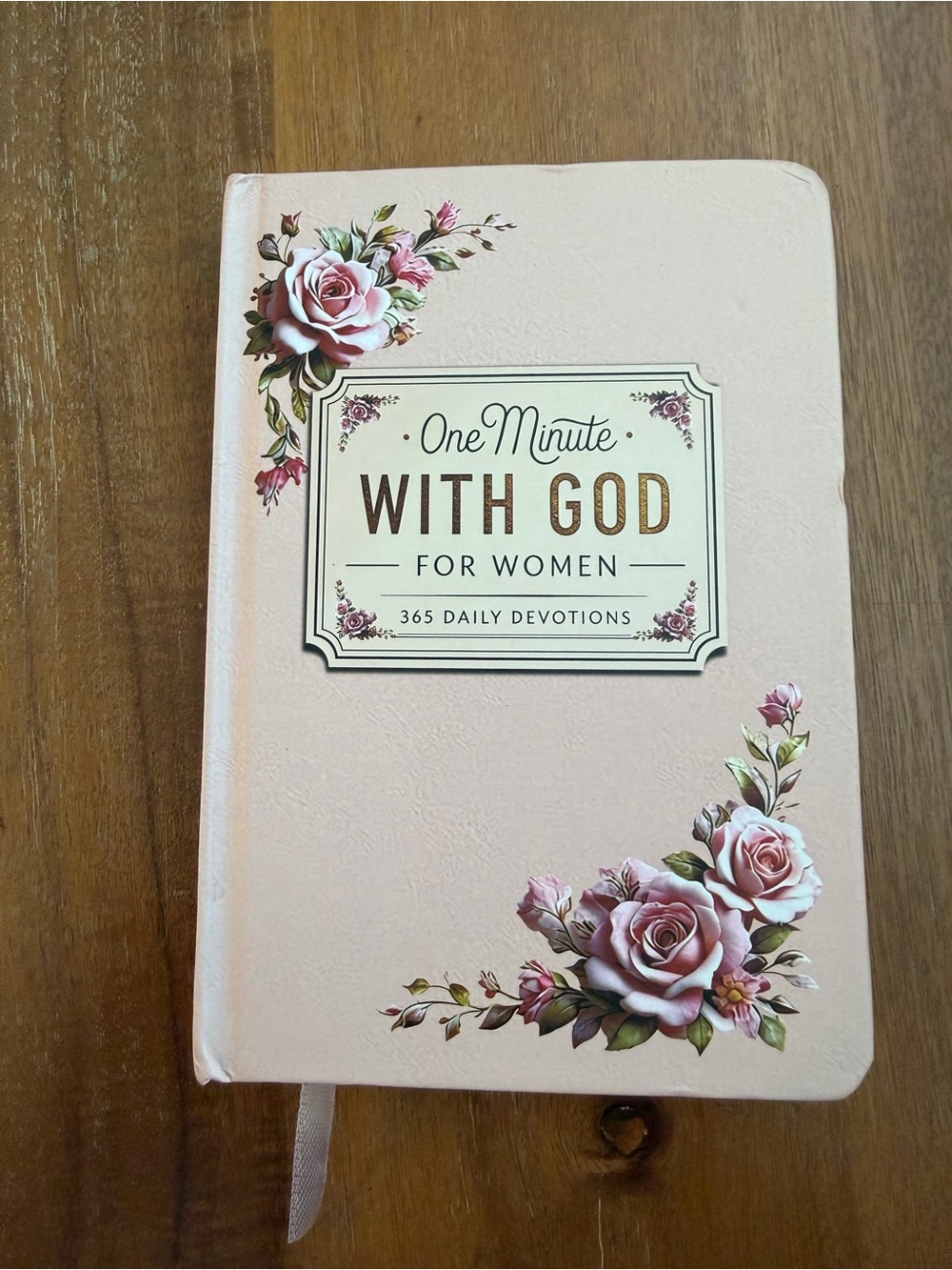 One Minute With God for Women - Pink Floral Devotional Book